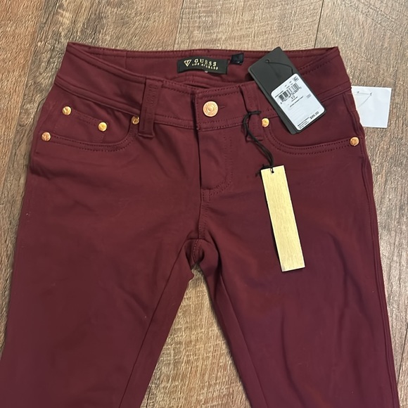 Guess Burgandy Jeggings - Jenna Skinny Pants - Picture 2 of 3